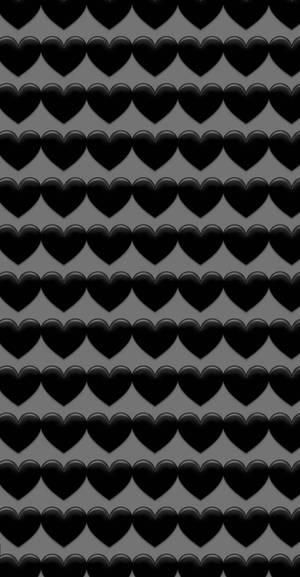 Black Emoji Hearts Wallpaper