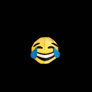 Black Emoji Laughing Wallpaper