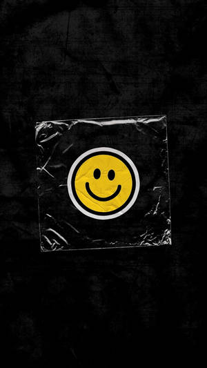 Black Emoji Smiley Wallpaper