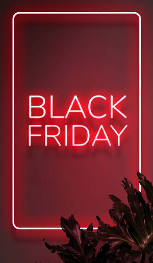 Black Friday Neon Red Wallpaper