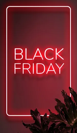 Black Friday Neon Red Wallpaper