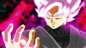 Black Goku With Bright Pink Hair Wallpaper