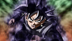 Black Goku With Gloomy Aura Wallpaper