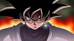 Black Goku With Pitch Black Hair Wallpaper