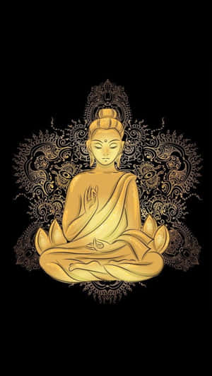 Black Gold Buddha Wallpaper