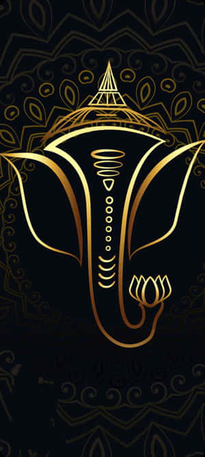 Black Gold Ganesh Wallpaper