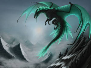Black Green Earth Dragon Wallpaper