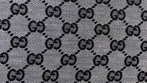 Black Gucci Pattern Print Wallpaper