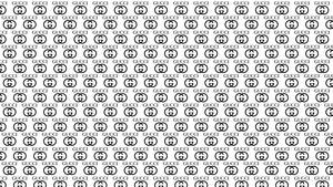 Black Gucci Pattern White Background Wallpaper