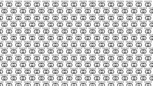 Black Gucci Pattern White Background Wallpaper