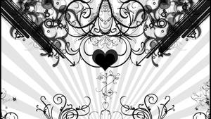 Black Heart With Artistic Art Wallpaper