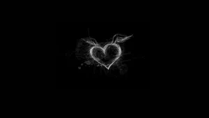 Download free Black Heart With Hearts Around Wallpaper 