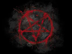 Black Horror Red Pentagram Wallpaper
