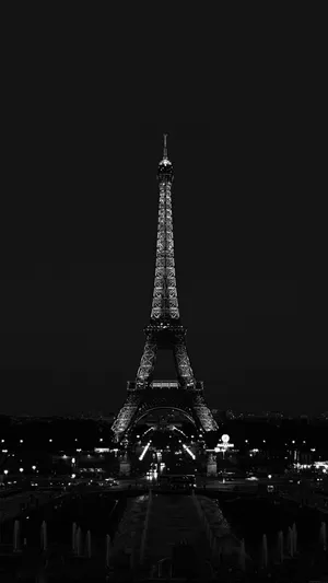 Black Ipad Of The Eiffel Tower In Paris Wallpaper