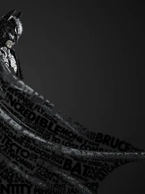 Black Ipad With Batman And Words On Cape Wallpaper