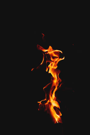 Black Iphone Fire Flames Wallpaper