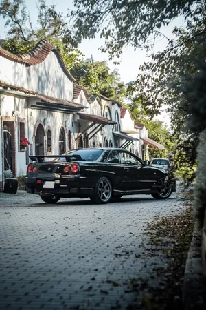 Black Jdm Portrait Shot Wallpaper