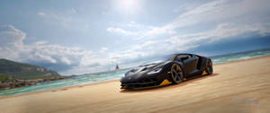 Black Lamborghini In Forza Horizon 3 Wallpaper