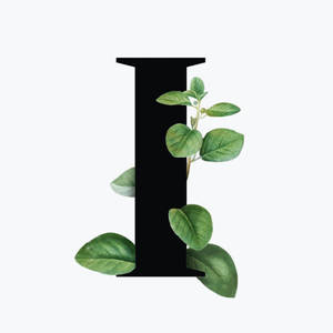 Black Letter I With Plant Wallpaper