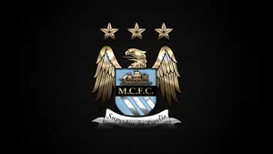 Black Manchester City Eagle Logo Wallpaper