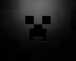 Black Minecraft Creeper Face Wallpaper