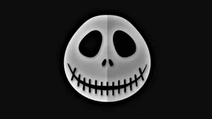 Black Minimalist Jack Skellington Wallpaper