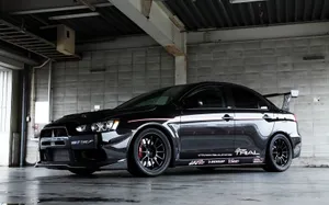 Black Mitsubishi Lancer Evo Wallpaper