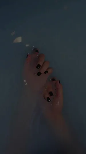 Black Nail Polish Dark Grunge Aesthetic Wallpaper