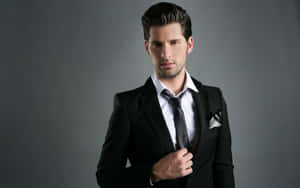 Black Necktie On Black Men Suit Style Wallpaper