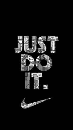 Black Nike Just Do It Slogan Wallpaper