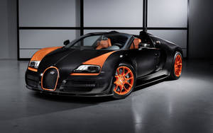 Black Orange Bugatti Veyron Wallpaper