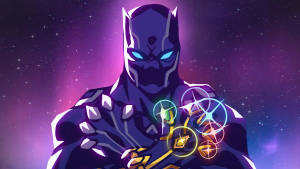 Black Panther 4k Ultra Hd Dark Infinity Gauntlet Wallpaper