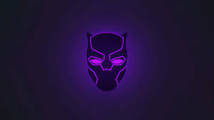 Black Panther 4k Ultra Hd Dark Neon Logo Wallpaper