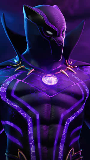 Black Panther Hero Violet Suit Wallpaper