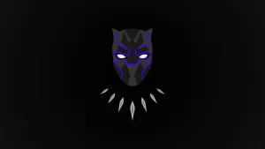 Black Panther In Solid Black Wallpaper