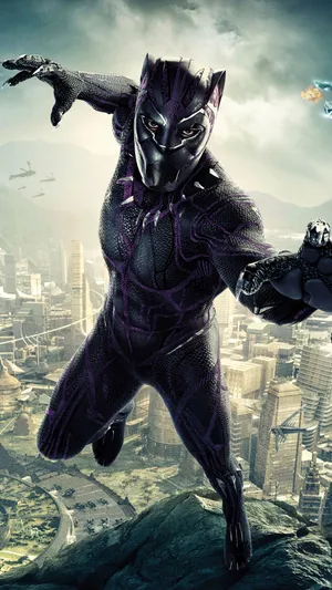 Download Black Panther Purple wallpaper by SupunGraphics - c1 - Free on  ZEDGE™ now. Browse mi… | Black panther art, Black panther marvel, Black  panther hd wallpaper