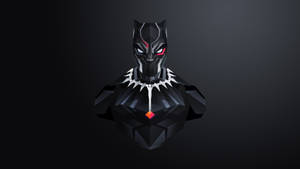 Black Panther Superhero Geometric Vector Wallpaper