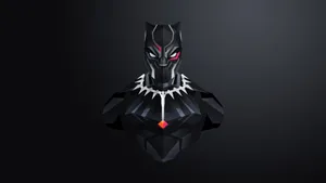 Black Panther Superhero Geometric Vector Wallpaper