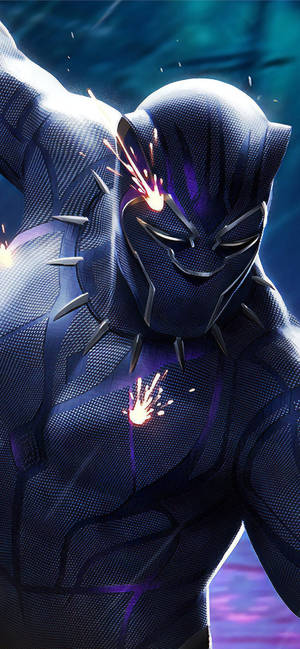 Black Panther Superhero Spark Suit Wallpaper