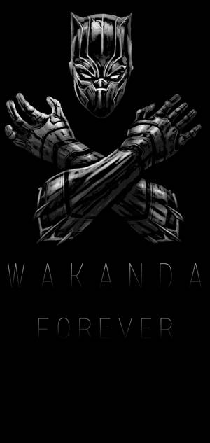 Black Panther Wakanda Forever Logo Wallpaper