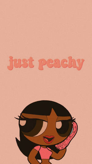 Black Powerpuff Girl Just Peachy Wallpaper