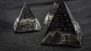 Black Pyramid With Hieroglyphs Wallpaper