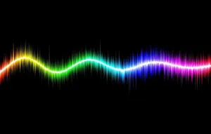 Black Rainbow Waves Wallpaper