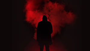 Black Red 4k Man Shadow Wallpaper