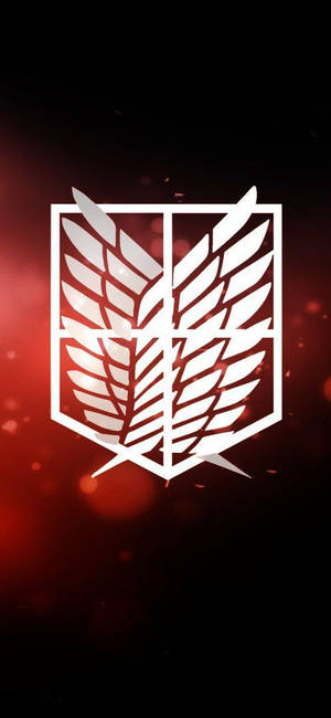 Black Red Attack On Titan Logo Wallpaper