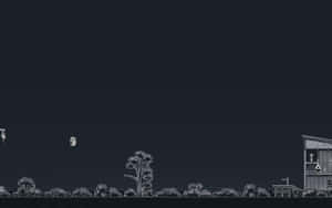 Black Retro Beyond Dark Castle Wallpaper