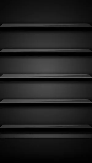 Black Shelves On A Black Background Wallpaper