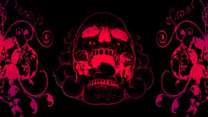 Black Skeleton Pink Decorations Wallpaper