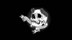 Black Skull Banner Wallpaper