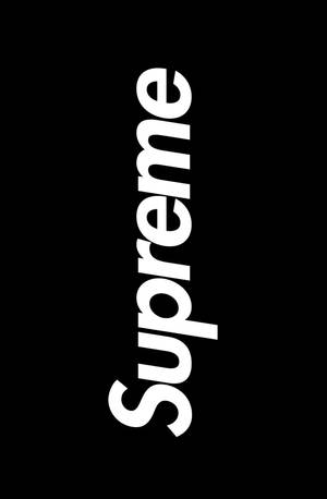 Black Supreme Classic White Logo Wallpaper